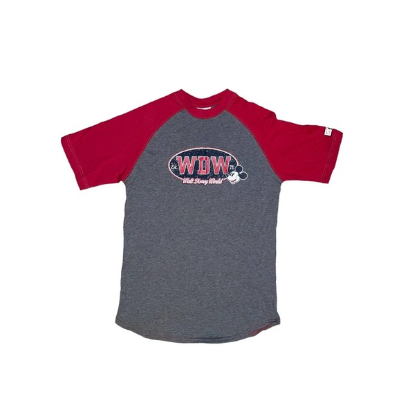 Walt Disney World Men’s Mickey Mouse T-Shirt Size Small S Grey Maroon Red WDW - Picture 1 of 4